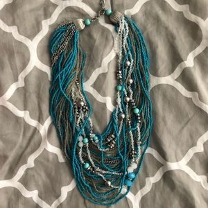 Teal Silver Necklace